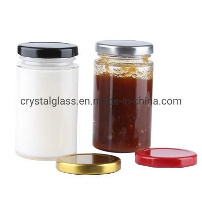 240ml 350ml 450ml Jar for Jam Honey Round Glass Jars with Lug Lids