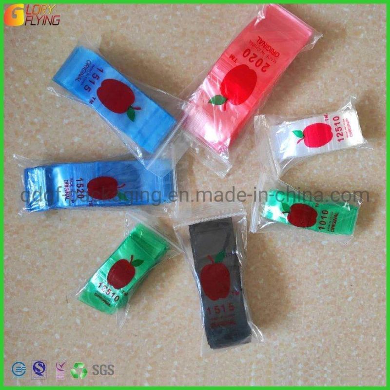 LDPE 2020 Apple Mini Baggies with Zipper/Plastic PE Ziplock Hemp Bags Manufacturer