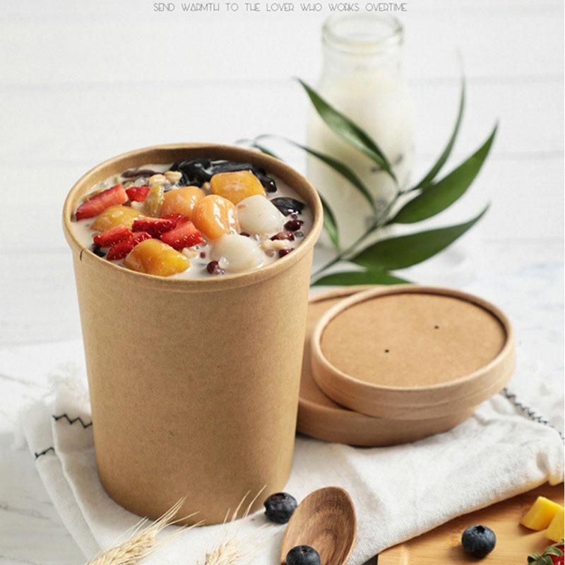 Wholesale Food Grade Eco-Friendly Disposable Aluminum Foil Food Containers Paper Soup Bowl for Salad