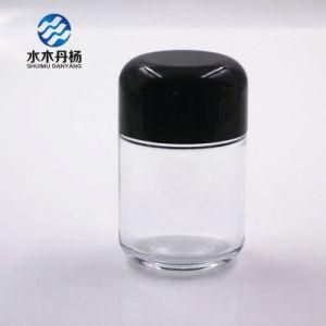 Childproof Safety Screw Cap 100g Clear Cosmetic Glass Jar for Face Cream