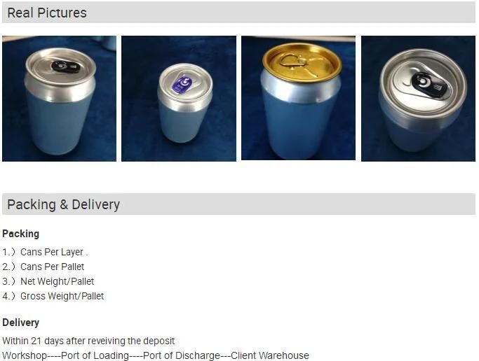 Pop Can Metal Material Aluminum Beer Can Beverage Can Factory Price