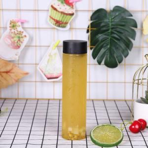 300ml 500ml Juice Bottle Milk Tea Enzyme Beverage Pet Plastic Empty Package Bottle with Cover