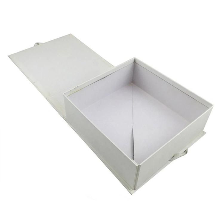 Customized Luxury Flat Folding Gift Box with Ribbon Closure