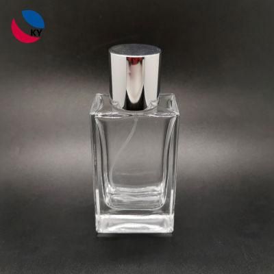 Wholesale 80ml Transparent Clear Glass Perfume Bottle with Spray Cap