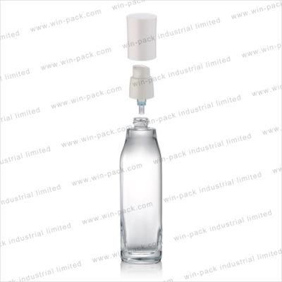 Custom Empty Clear Color Cosmetic Glass Lotion Pump Bottle 40ml 100ml 120ml with Fancy Body Lotion Bottles