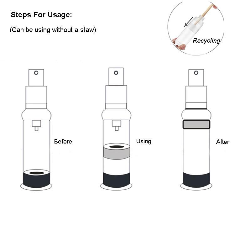 Wholesale 10ml 15ml 20ml Clear Serum Airless Bottle with Pump Sprayer