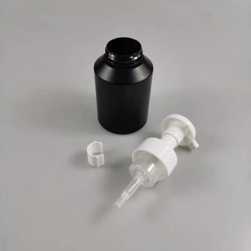 300ml Round Matte Black Pet Foam Pump Bottles Skincare Empty Plastic Hand Sanitizer Bottle with Pump