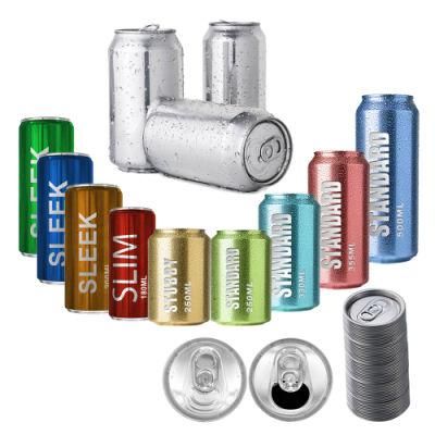 355ml 12oz 473ml 16oz 500ml 330ml 250ml 200ml Beer Can Food Grade Empty Blank Factory Custom Printed Soda Aluminum Can