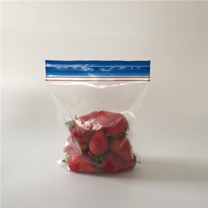 LDPE Printed Double Zip Lock Bag with Color Lip