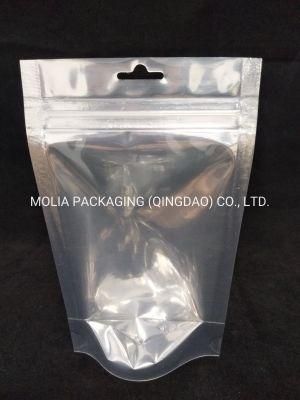 Multi-Sizes Clear Front Stand up Alone Aluminum Foil Packaging Bag Mylar Foil Valve Zipper Bags Bulk Food Storage Reclosable Heat Sealable