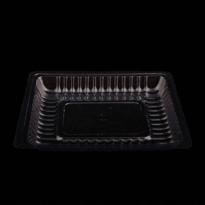 Square transparent plastic supermarket fruit meat food packaging tray