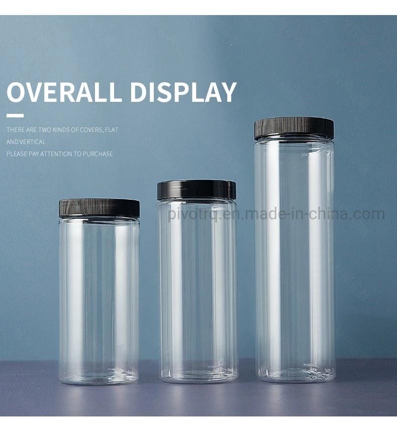 180ml 610ml Food Grade Plastic Bottle with PP Caps for Foods Cookies Snacks Chocolates
