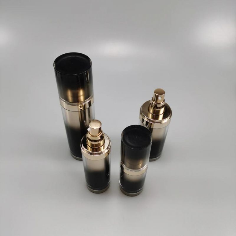 30ml 50ml 80ml 100ml Black Acrylic Emulsion Bottle Foundation Bottle with Diamond Cap for Essence