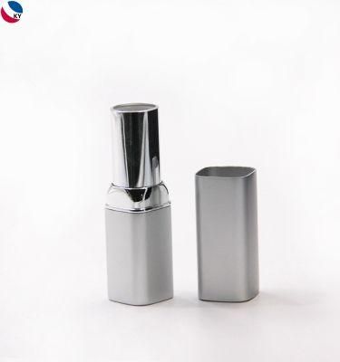 Makeup Luxurious Silver Color Aluminium Empty Lipstick Tube Container