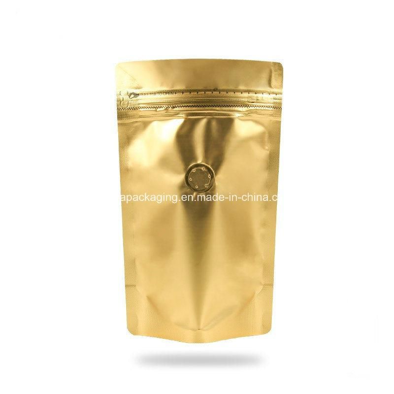 Food Grade Foil Coffee Valve Bags with Zipper