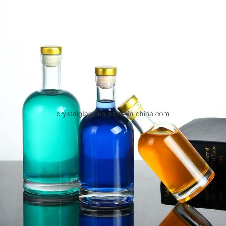 Super Flint Glass Vodka Bottle with Rubber 375ml 500ml 750ml