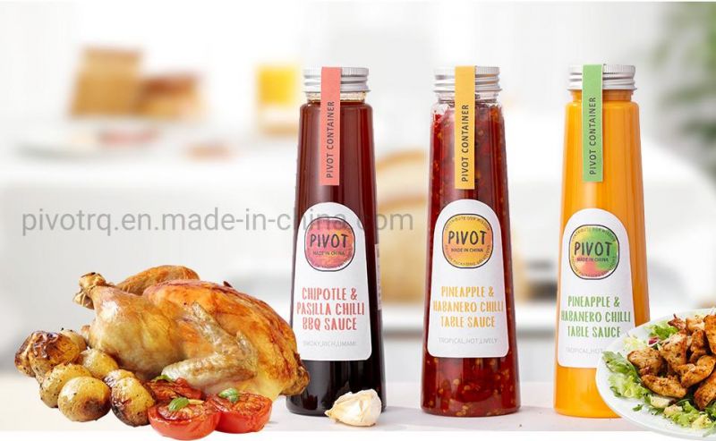 368ml Food Grade Plastic Beverage Bottle Empty Sauce Fruit Juice Jars Bottle Vegetable Juice Bottle