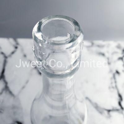 Customized Unique Embossed Super Flint Whisky Glass Bottle 750ml