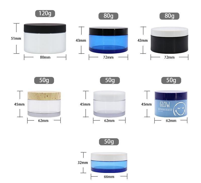 New Design 50g 80g 120g Empty Jar for Body Cream and Face Cream