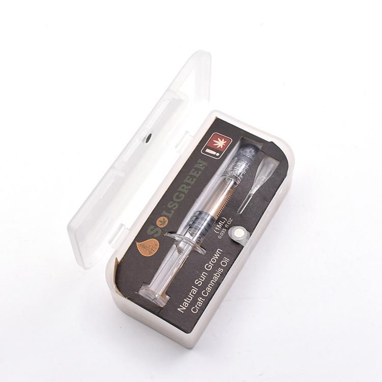 Wholesale 1ml Glass Syinge Plastic Magnet Box with Custom Card Paper Logo