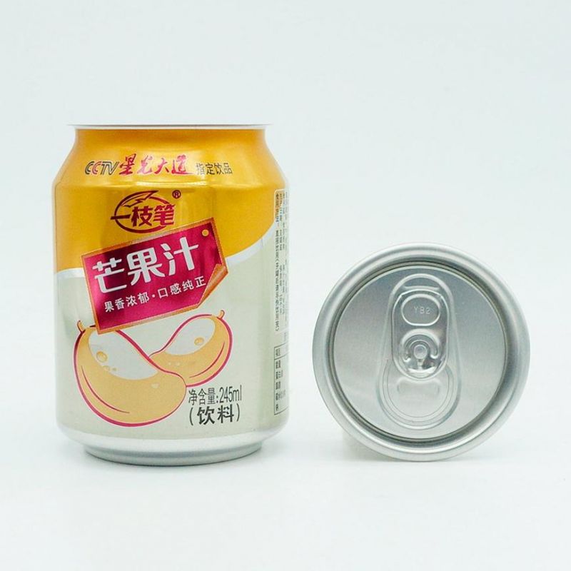 Standard 250ml Cans and Lids for Mango Juice