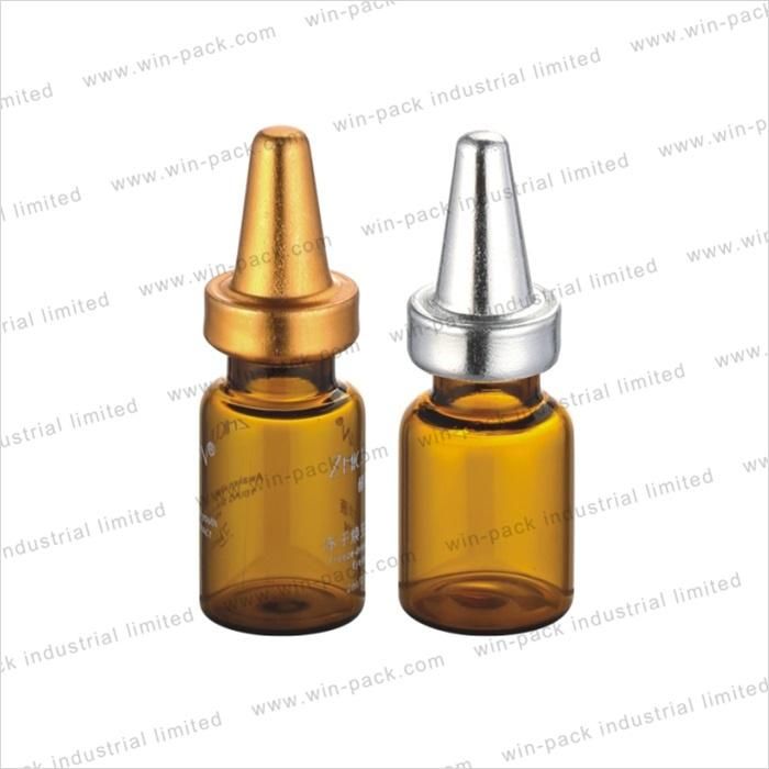 Winpack Hot Product Amber Small Diameter Glass Bottle with Tip Shape Aluminum Caps