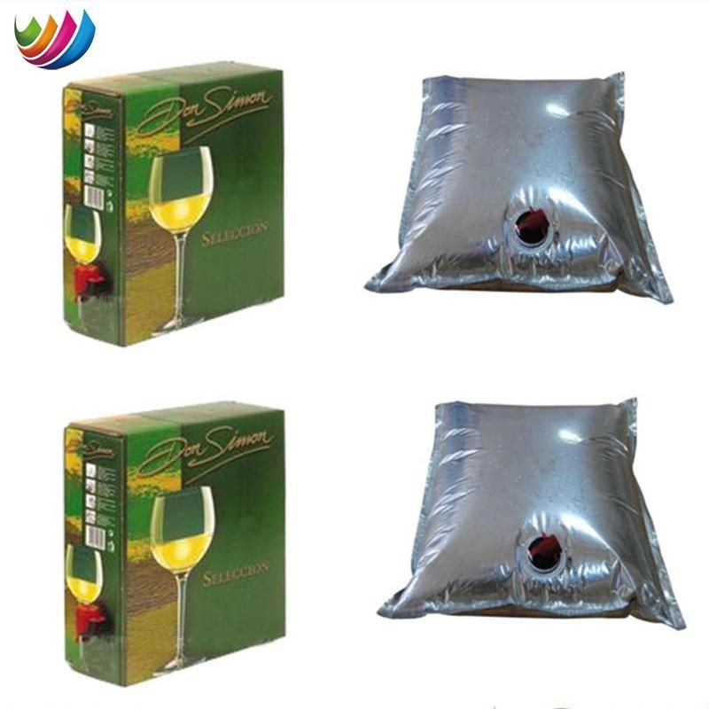 Wholesale Bag in Box with Valves Bib Wine Juice Packaging Transparent Aluminum Foil Liquid Bag