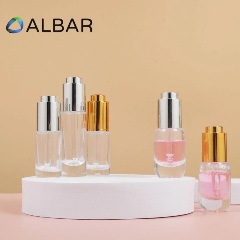 Portable Small Size Thick Bottom Glass Bottles for Personal Care with Dropper