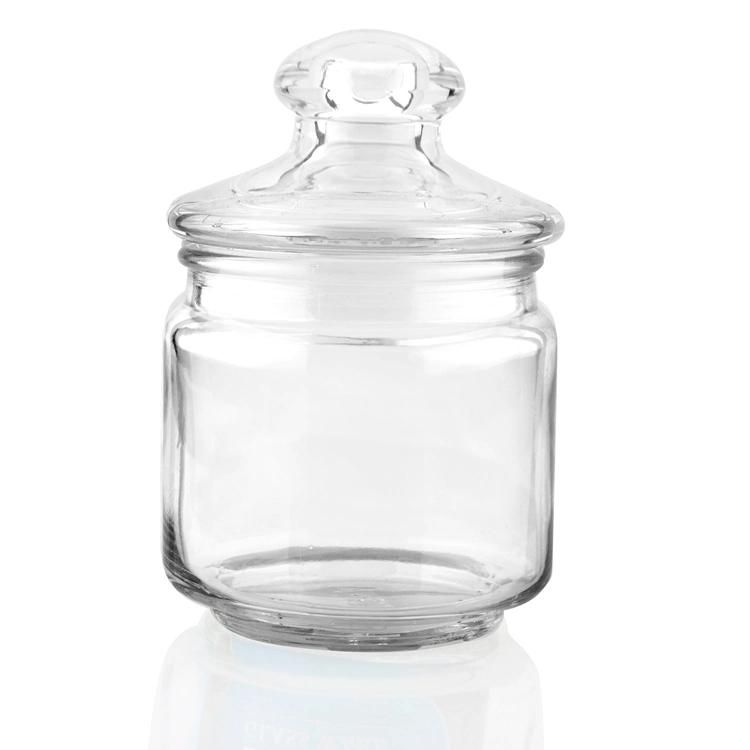 2300 Ml Matel Cover Glass Storage Jar for Grain and Portable