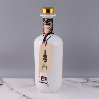 Custom OEM ODM Spirit Ceramic Olive Oil Liquor Gin Bottle