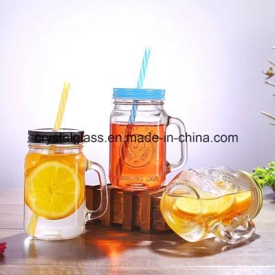 OEM 16oz Square Wide-Mouth Glass Tea Mug