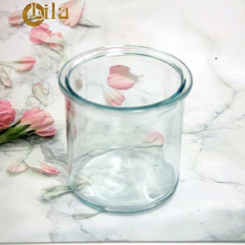 Wholesale China Round Scented Candle Glass Jars Clear Empty Candle Holder