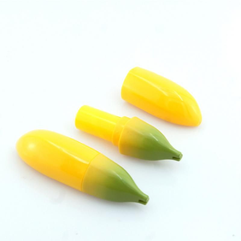 4.3G Low MOQ in Stock Ready to Ship New Design High Quality Pink Yellow Banana Shape Empty Lip Stick Tube with Paper Box