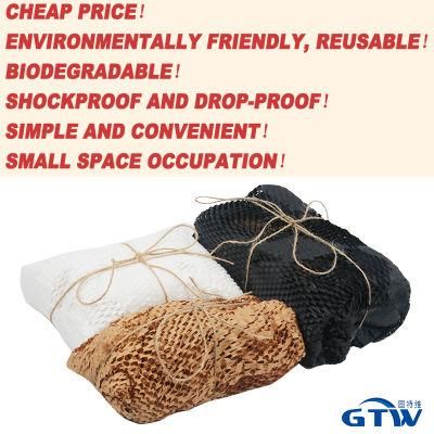 Eco Friendly Cushion Wrap Kraft Paper Compostable Protective Gift Packaging Wrapping Honeycomb Paper Roll