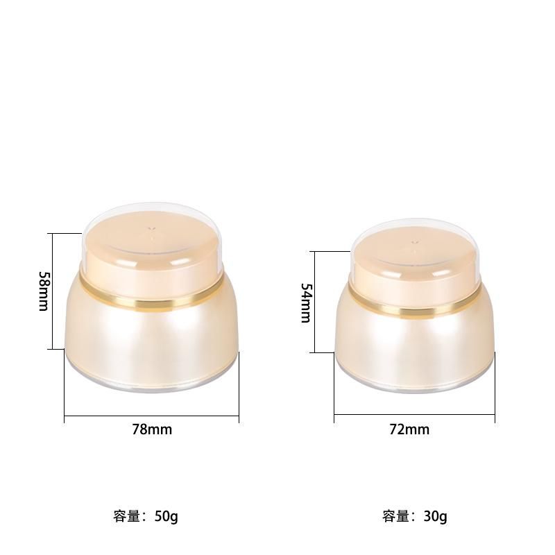 Popular Unique 30g 50g Luxury Cream Plastic Container Cream Jar with Screw up Lid