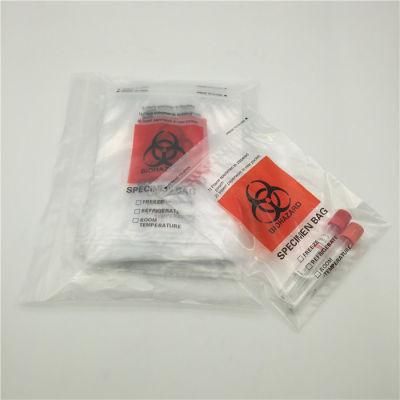 Plastic Colored Biohazard Lab Specimen Bag