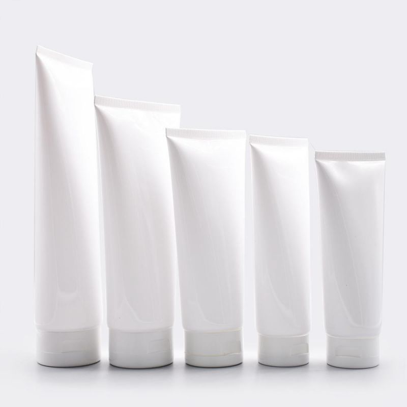 Empty White PE Plastic Tube Container for Hand Cream Cosmetic