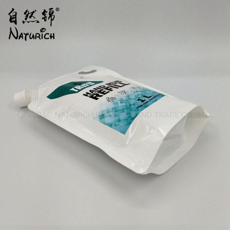 1L Hand Sanitizer Packaging Spout Bag Stand up Plastic Bag