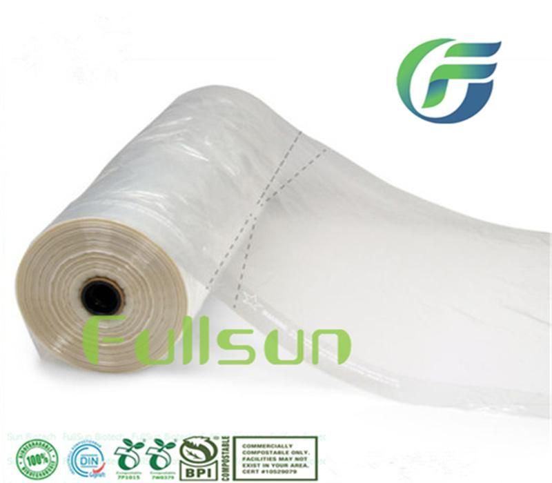 Biodegradable Plastic Clothes Disposable Packaging Bag Compostable Garment Laundry Bag