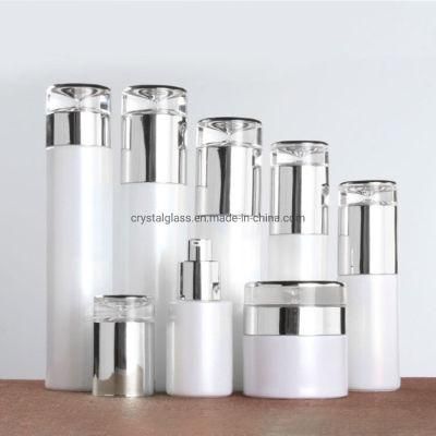80ml 100ml 120ml Pearl White Cosmetic Bottle in Store