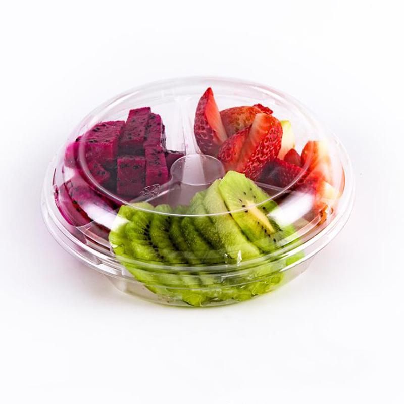 Disposable Pet Plastic Container with Lid Take Away Food Salad Containers