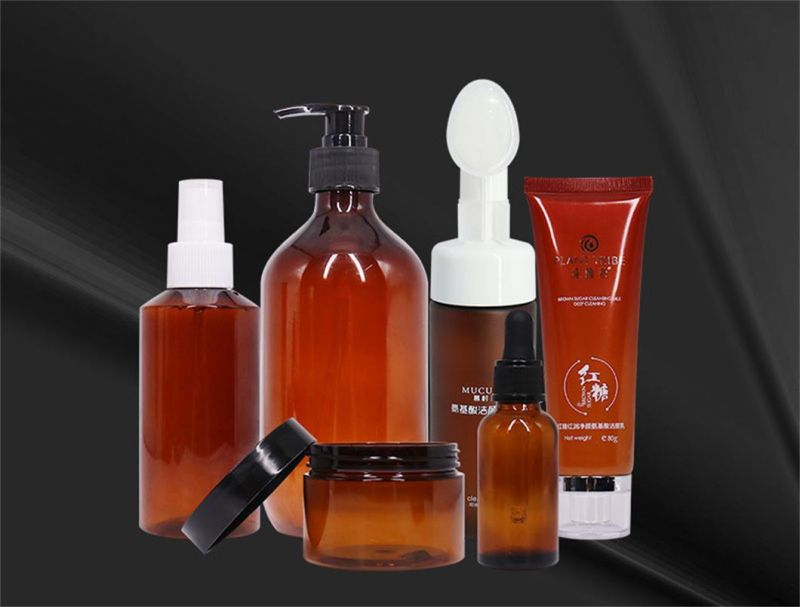 Personal Care Wholesale Cosmetic Packaging Plastic Amber Body Lotion Shampoo Conditioner Bottle