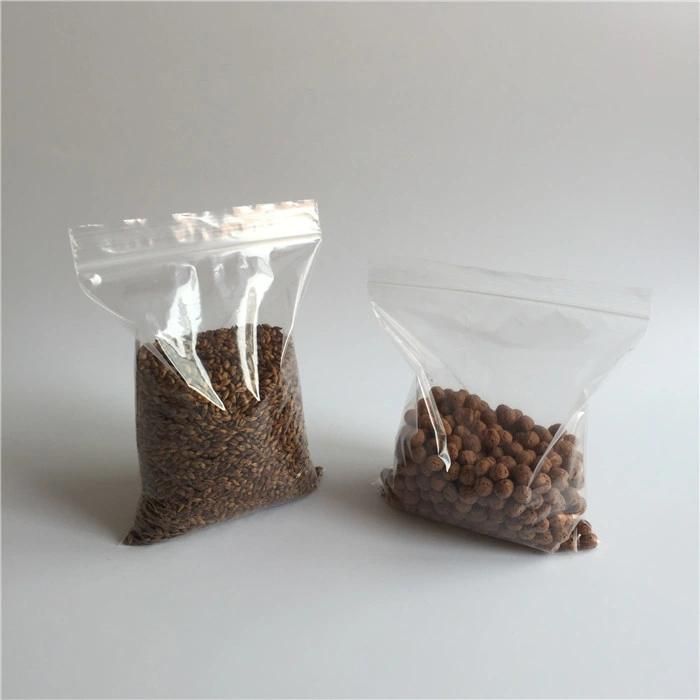 Food Grade Custom Size Zip Lock Wholesale Clear Plastic Bags