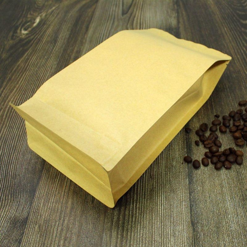 250g 500g Quad Seal Karft Food Bag 454G Karft Coffee Bag 450g Nuts Food Plastic Bag