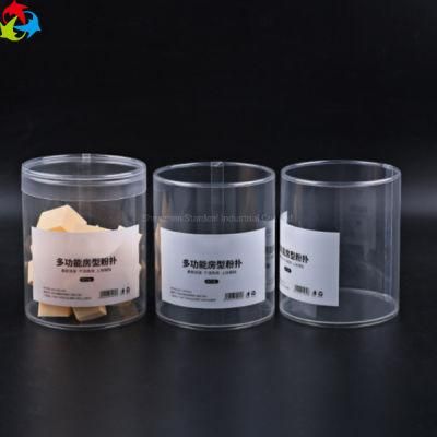 Clear Makeup Sponge Plastic Packaging Box Storage Cylinders