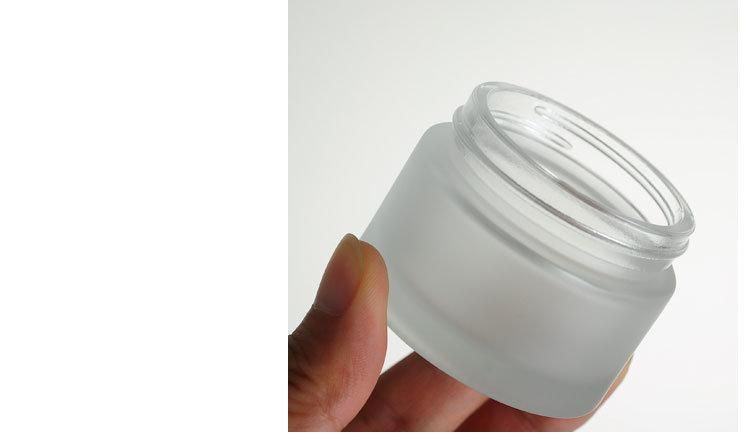 Cosmetic Packaging Frosted Glass Jar with Lid