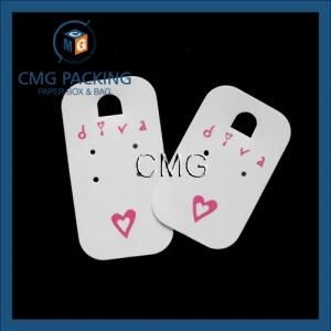 White Plastic Earring Hanging Card (CMG-077)