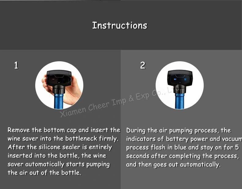 Automatic Electric Vacuum Wine Saver Bottle Stopper