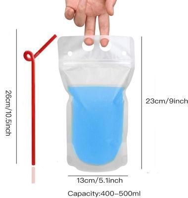 Transparent Beverage Pouch Spout Plastic Liquid Juice Drink Packaging Plastic Bag