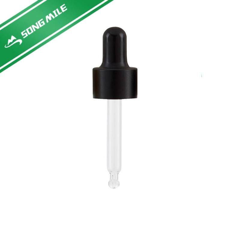 Rubber Dropper with Glass Dropper Cap, Child Proof Dropper